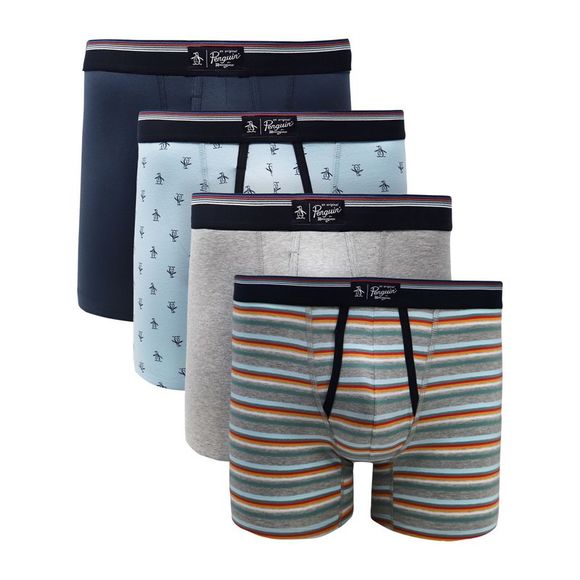 PENGUIN Intimates 4 Pack Navy Boxer Brief Underwear S - Picture 1 of 1